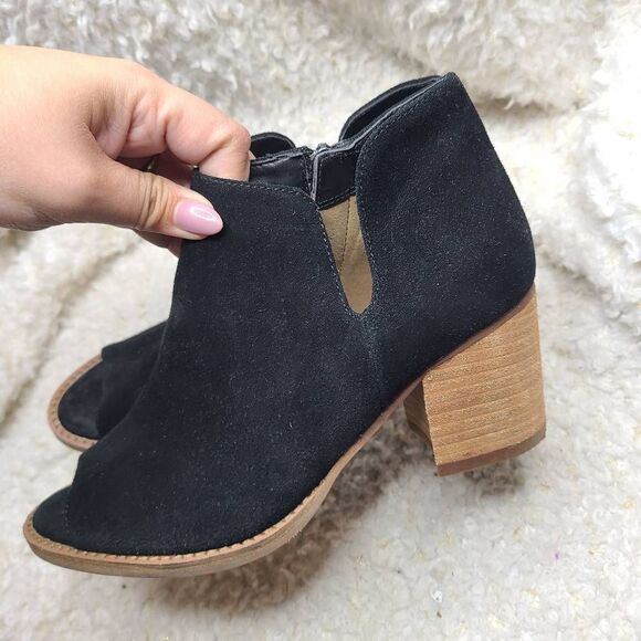 Blondo Nappa Waterproof Leather Peep-toe Ankle Boots sz 6 - Picture 4 of 8